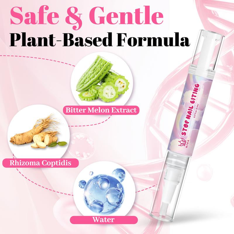 Qiek Stop Biting Pen for Kids - Prevention Nail Biting Thumb Sucking Deterrent Nail Polish Treatment Portable Fast Dry Long Lasting Non Toxic Natural Nail Care Pen for Children Teens Adults Biters #Tiktokshopblackfriday