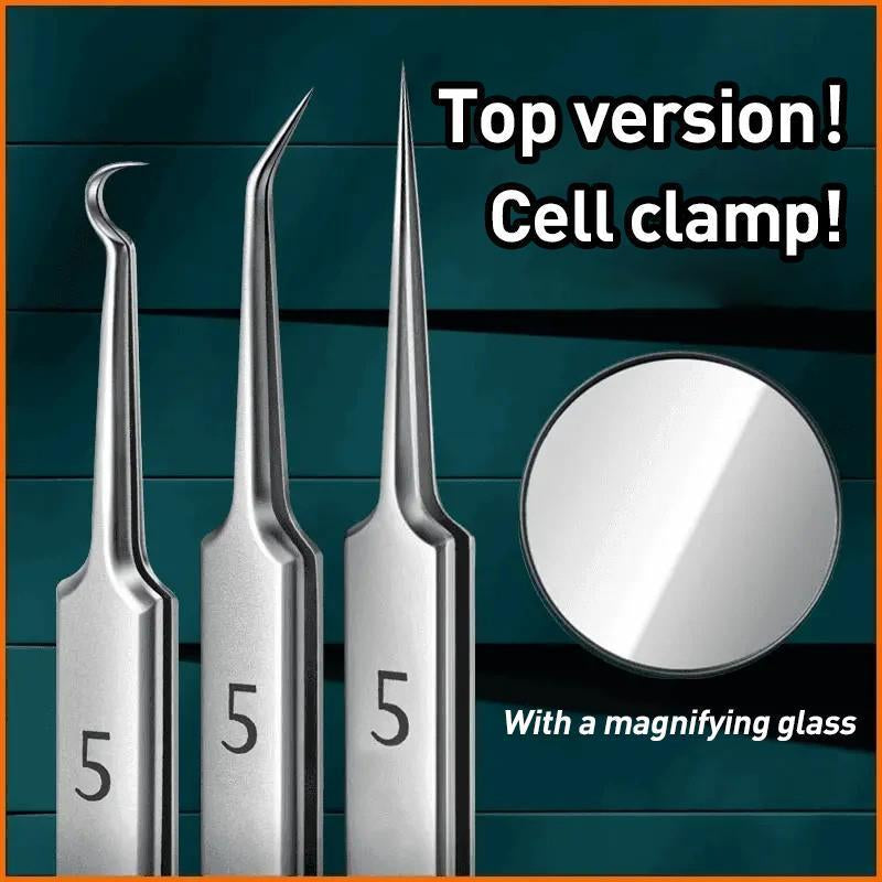 Acne Cleansing Tools 4-In-1 Blackhead & Pore Extractor Kit Gentle Face Care Tools for Smooth Clear Skin Ultra-Thin Flexible Stainless Steel Daily Use Safe for Sensitive Skin