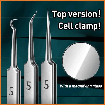 Acne Cleansing Tools 4-In-1 Blackhead & Pore Extractor Kit Gentle Face Care Tools for Smooth Clear Skin Ultra-Thin Flexible Stainless Steel Daily Use Safe for Sensitive Skin