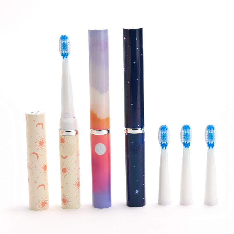 Pop Sonic Set of 3 Gosonic Toothbrushes with 6 Brush Heads