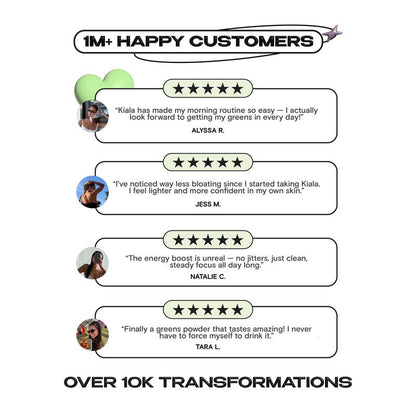 Kiala Nutrition Super Greens Organic Powder with Spirulina & Chlorella for Digestion Gut Health Immunity & Energy Vegan Supplement US Made Edible Watermelon Blush Flavor Healthcare Natural Vitamin Fitness Dietary