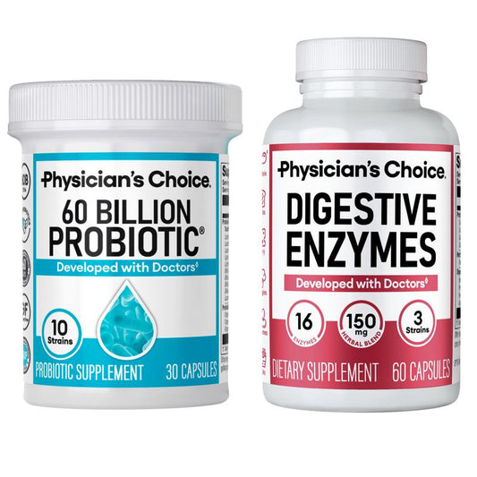 Physician'S Choice Hack Your Tummy Bundle: Bloating, Digestion & Immune Support for Men & Women with Digestive Enzymes & 60 Billion Probiotic