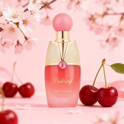 Paris Corner Perfumes Pinkling EDP Women'S Fragrance 100Ml 3.4 Fl Oz Enchanting Amber Floral Blend with Cherry & Saffron