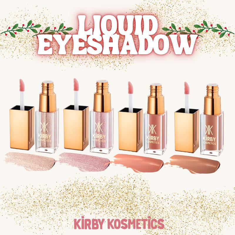 Kirby Kosmetics Limited Edition Liquid Eyeshadows — Matte & Shimmer with Mica and Hyaluronic Acid for a Smooth, Glowy Finish