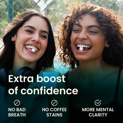 Neuro Energy Caffeine Gum/Mints for Energy & Focus - Sugar-Free with L Theanine, Caffeine, Vitamin B12 & Vitamin B6 - Peppermint Flavor