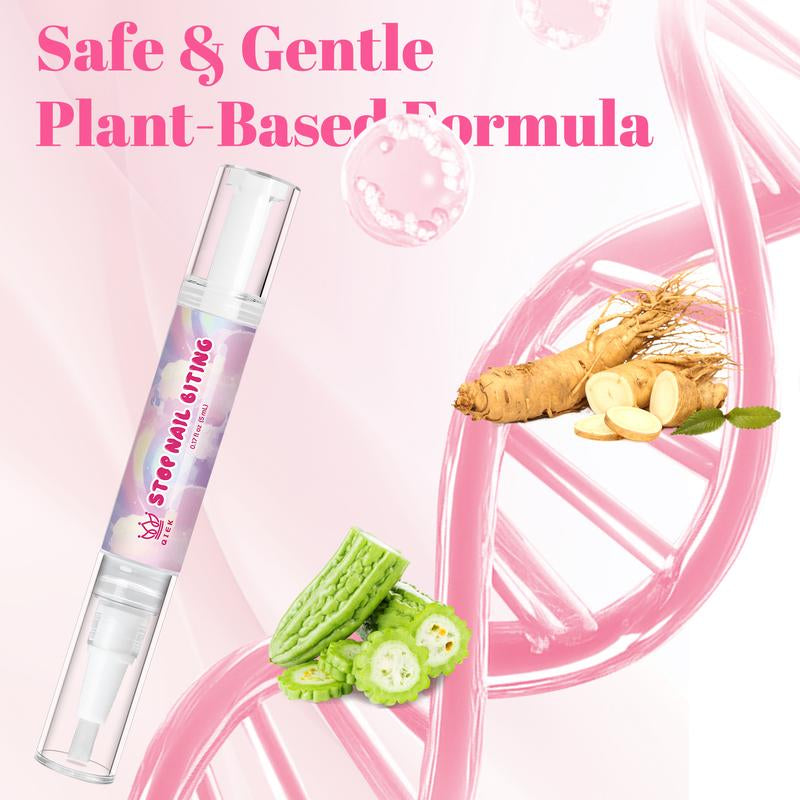 Qiek Stop Biting Pen for Kids - Prevention Nail Biting Thumb Sucking Deterrent Nail Polish Treatment Portable Fast Dry Long Lasting Non Toxic Natural Nail Care Pen for Children Teens Adults Biters #Tiktokshopblackfriday