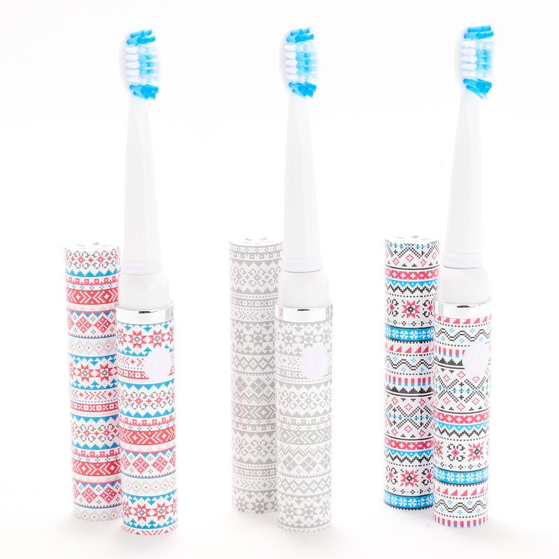 Pop Sonic Set of 3 Gosonic Toothbrushes with 6 Brush Heads