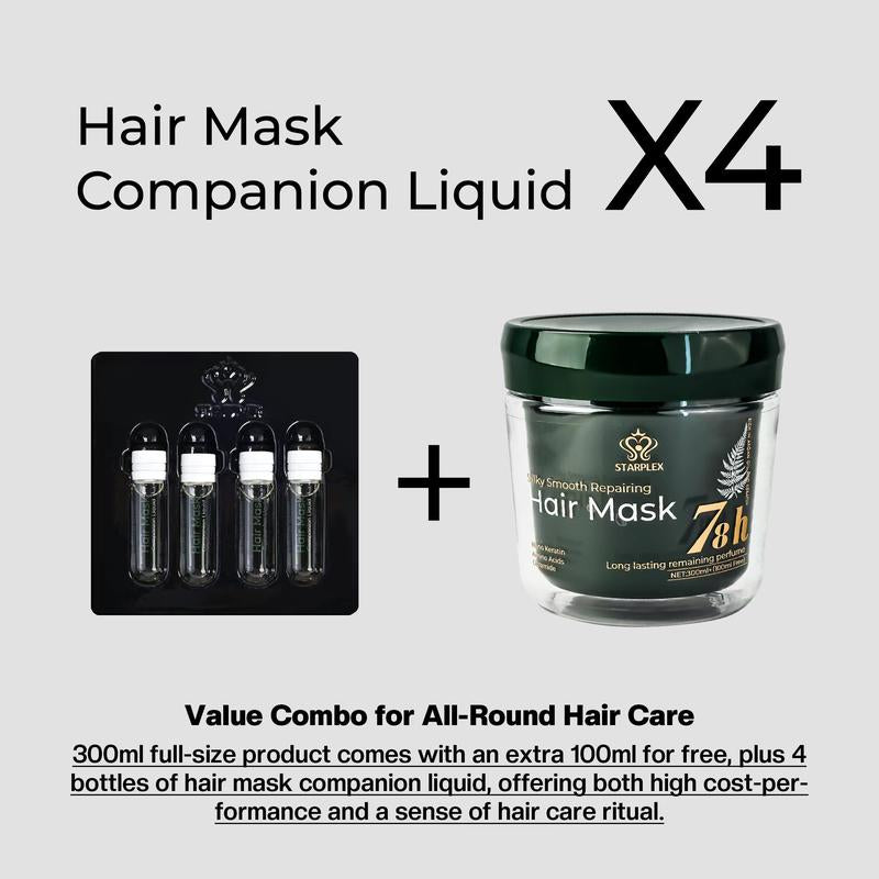 STARPLEX Hair Care Mask | Silky Smooth Repairing Formula - 78H Hydration + Heat Protection | Frizz-Free Hair Solution Plant Extract Haircare Organic Keratin Hair Mask Hair Oil