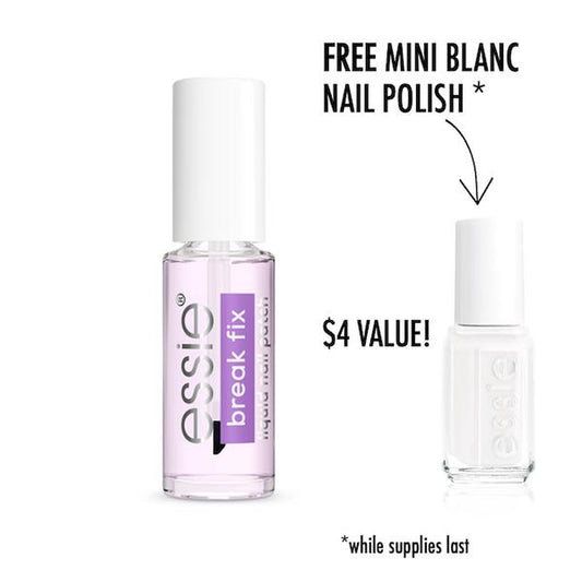 Break Fix Liquid Nail Patch - Fast-Drying Solution for up to 5 Days, Portable Pack with Precise Brush, Essie