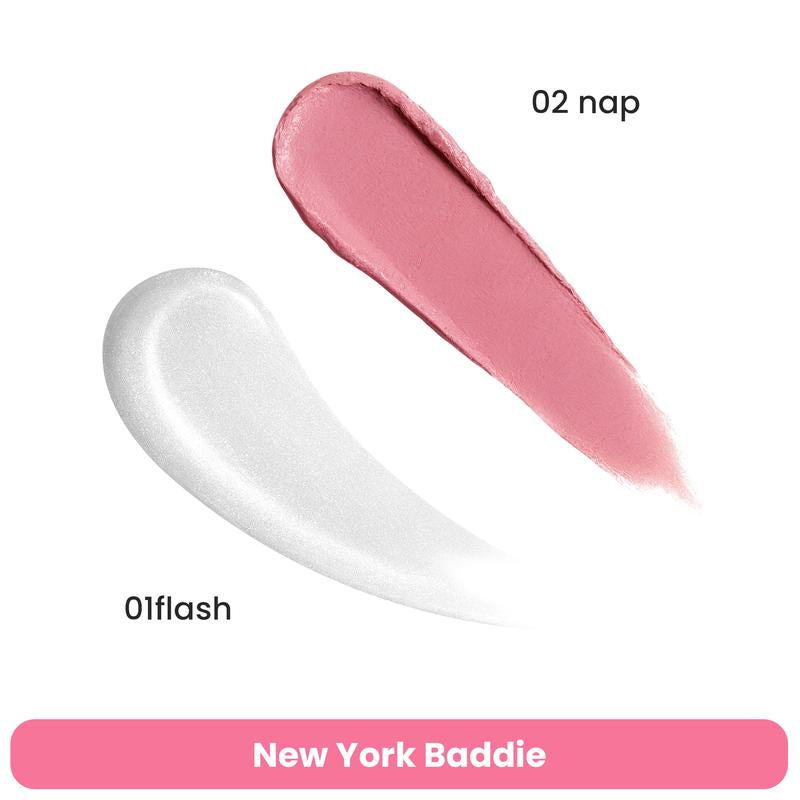Glamstory Poptide Cream Blush Stick - Hydrating & Long-Lasting Natural Flush - Vegan & Cruelty-Free Makeup - Double Delight Lip & Cheek Duos Nourishing Radiance Cosmetic