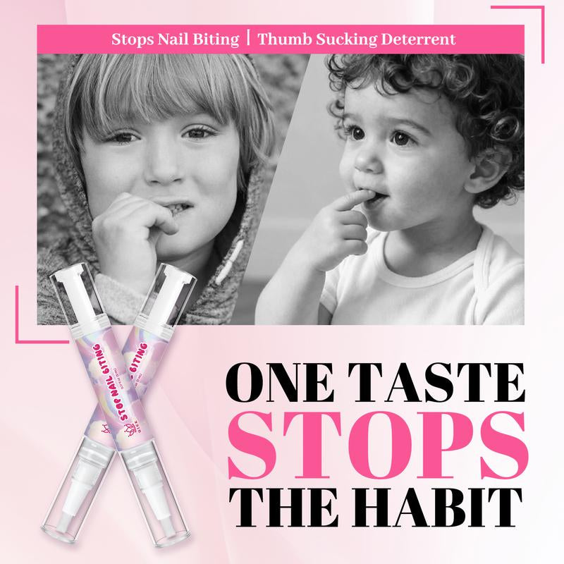 Qiek Stop Biting Pen for Kids - Prevention Nail Biting Thumb Sucking Deterrent Nail Polish Treatment Portable Fast Dry Long Lasting Non Toxic Natural Nail Care Pen for Children Teens Adults Biters #Tiktokshopblackfriday