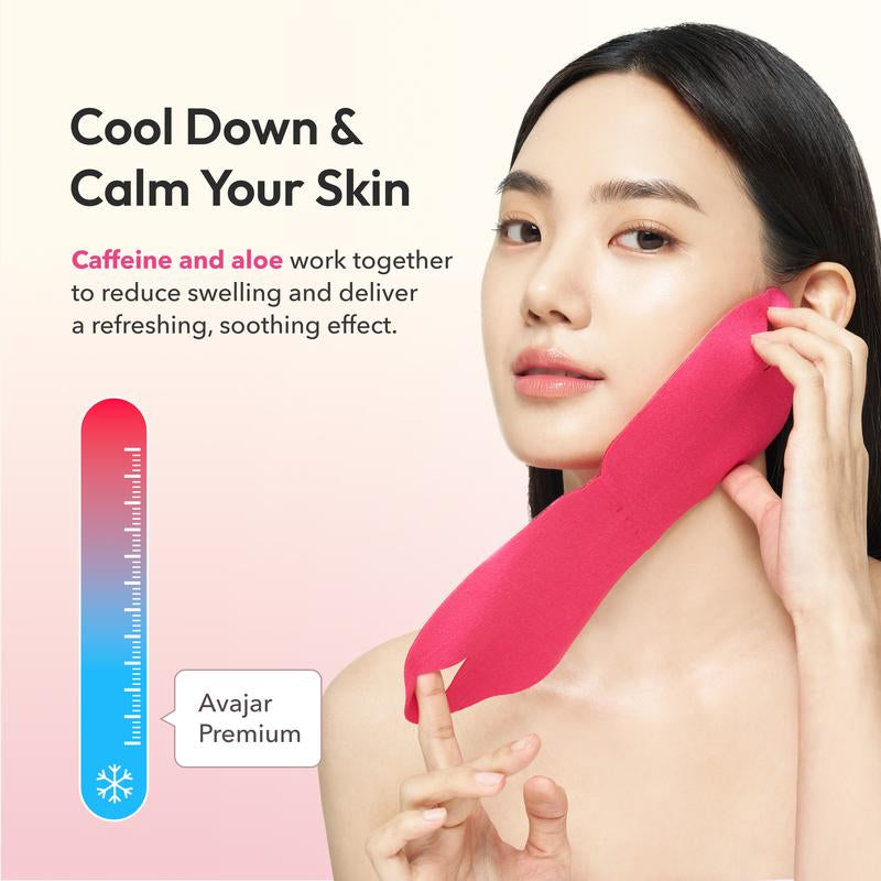 Avajar Perfect V Lifting Premium plus Mask 5 Sheets | Hydrogel Face Slimming & Firming Band for Jawline, Double Chin Reducer, V-Line Contour, Hydrating & Lifting Sheet Mask with Collagen, Caffeine & Aloe Vera