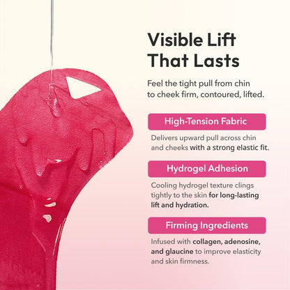 Avajar Perfect V Lifting Premium plus Mask 5 Sheets | Hydrogel Face Slimming & Firming Band for Jawline, Double Chin Reducer, V-Line Contour, Hydrating & Lifting Sheet Mask with Collagen, Caffeine & Aloe Vera