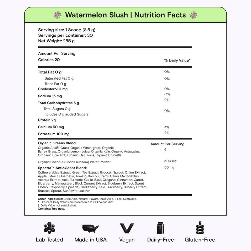 Kiala Nutrition Super Greens Organic Powder with Spirulina & Chlorella for Digestion Gut Health Immunity & Energy Vegan Supplement US Made Edible Watermelon Blush Flavor Healthcare Natural Vitamin Fitness Dietary
