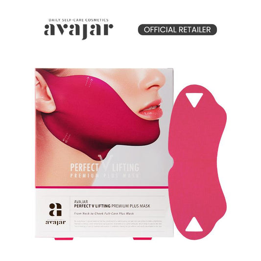 Avajar Perfect V Lifting Premium plus Mask 5 Sheets | Hydrogel Face Slimming & Firming Band for Jawline, Double Chin Reducer, V-Line Contour, Hydrating & Lifting Sheet Mask with Collagen, Caffeine & Aloe Vera