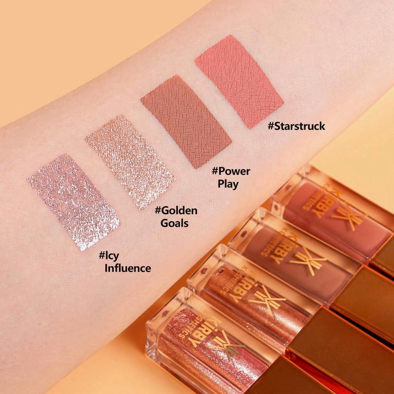 Kirby Kosmetics Limited Edition Liquid Eyeshadows — Matte & Shimmer with Mica and Hyaluronic Acid for a Smooth, Glowy Finish