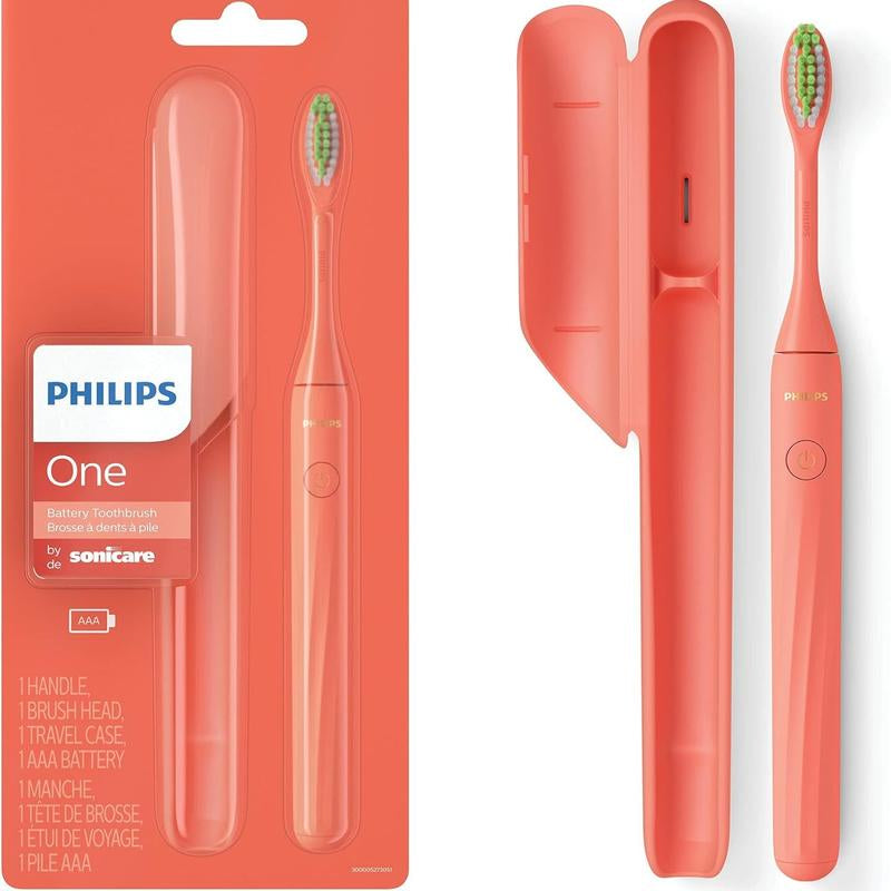 Philips Sonicare Battery Toothbrush with Sonic Technology for Deep Cleaning & Comfortable Grip for Daily Oral Care - Includes Travel Case & AAA Battery