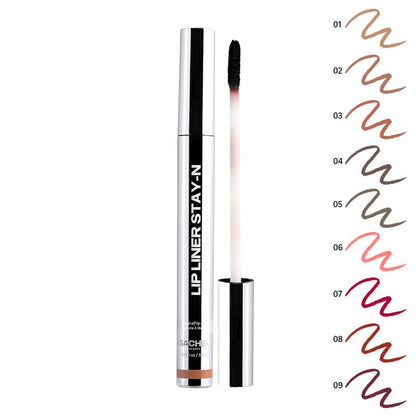 LIP LINER STAY-N - Peel-Off Lip Liner Stain - All Day & Night Lipliner with Hyaluronic Acid & Vitamin E - Long Lasting Formula - 0.12 Fl Oz / 3.5 Ml