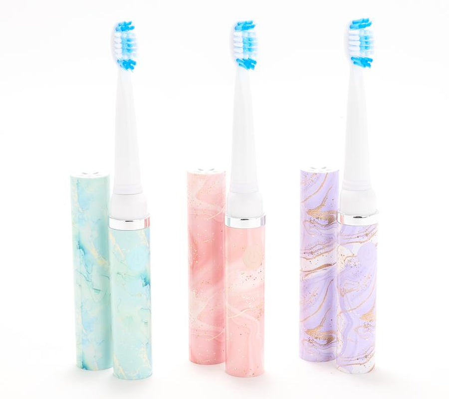 Pop Sonic Set of 3 Gosonic Toothbrushes with 6 Brush Heads