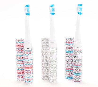 Pop Sonic Set of 3 Gosonic Toothbrushes with 6 Brush Heads