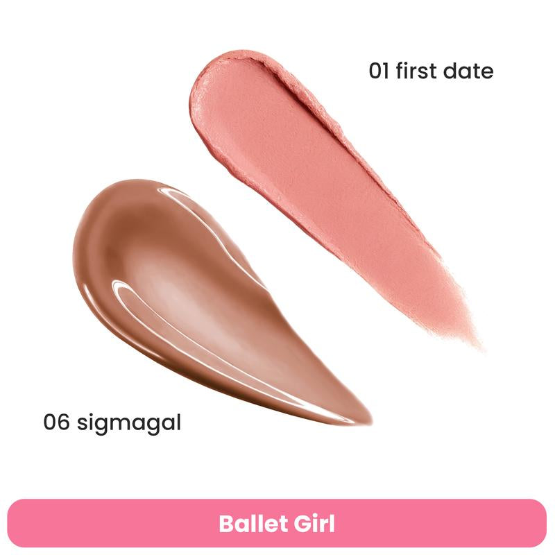 Glamstory Poptide Cream Blush Stick - Hydrating & Long-Lasting Natural Flush - Vegan & Cruelty-Free Makeup - Double Delight Lip & Cheek Duos Nourishing Radiance Cosmetic