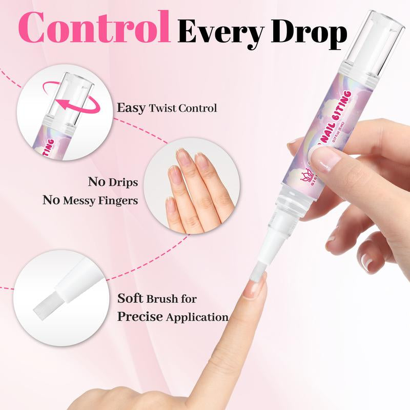 Qiek Stop Biting Pen for Kids - Prevention Nail Biting Thumb Sucking Deterrent Nail Polish Treatment Portable Fast Dry Long Lasting Non Toxic Natural Nail Care Pen for Children Teens Adults Biters #Tiktokshopblackfriday