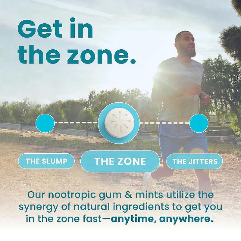 Neuro Energy Caffeine Gum/Mints for Energy & Focus - Sugar-Free with L Theanine, Caffeine, Vitamin B12 & Vitamin B6 - Peppermint Flavor