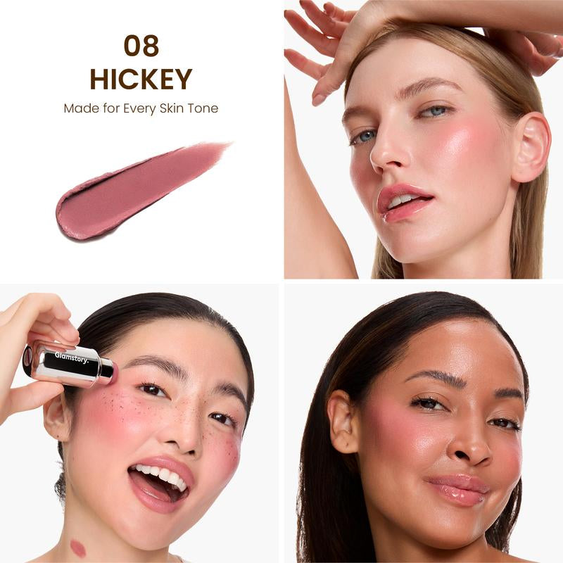 Glamstory Poptide Cream Blush Stick - Hydrating & Long-Lasting Natural Flush - Vegan & Cruelty-Free Makeup - Double Delight Lip & Cheek Duos Nourishing Radiance Cosmetic