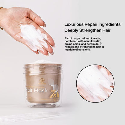 STARPLEX Hair Care Mask | Silky Smooth Repairing Formula - 78H Hydration + Heat Protection | Frizz-Free Hair Solution Plant Extract Haircare Organic Keratin Hair Mask Hair Oil