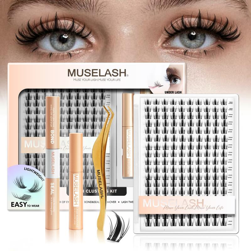 Muselash Lashes Aphrodite Fairy Flora Ultra-Dense Long-Lasting Natural Daily Volume Manga Style Beginner-Friendly DIY Eyelashes for Flawless Trendy Must-Have Clusters Makeup