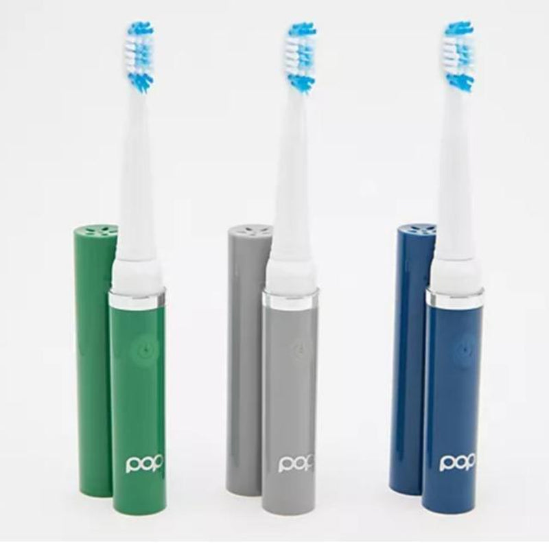 Pop Sonic Set of 3 Gosonic Toothbrushes with 6 Brush Heads