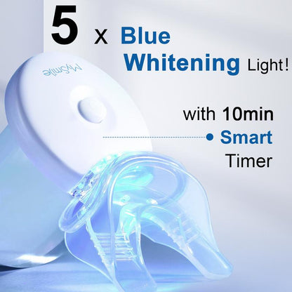 Mysmile Original Dental Grade Teeth Whitening Kit with 5X LED Light 3 Carbamide Peroxide Gels 10-Min Fast Whitening Non-Sensitive Formula Removes Coffee Wine Smoke Stains - Tiktokshopblackfriday Oral Accelerator