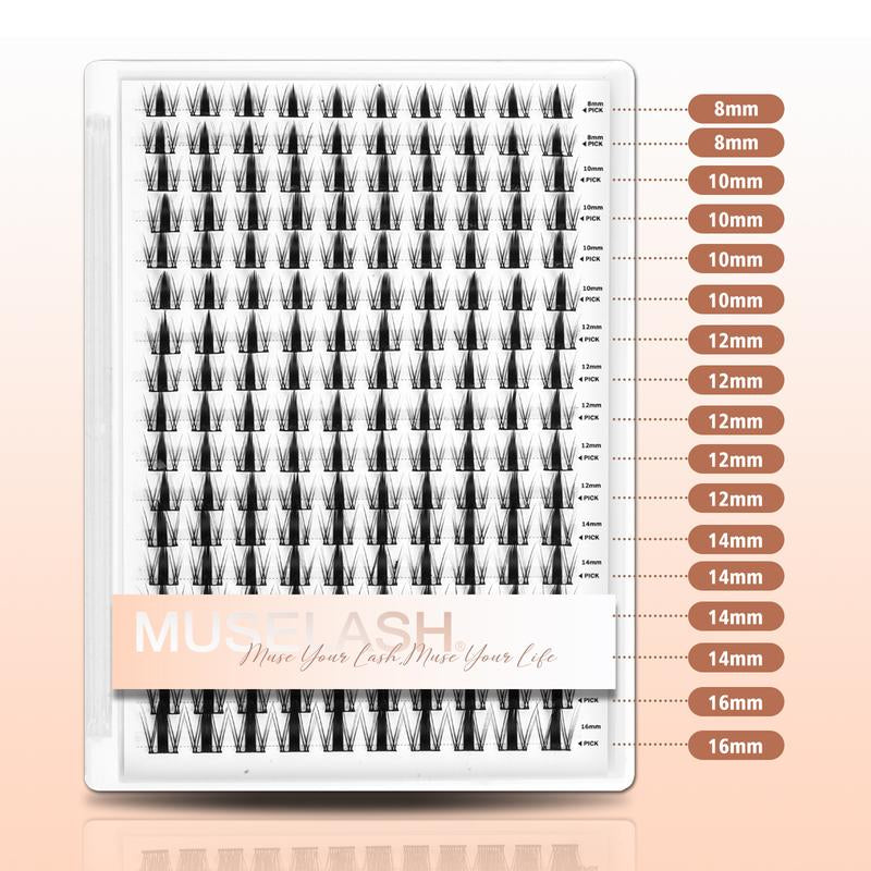 Muselash Lashes Aphrodite Fairy Flora Ultra-Dense Long-Lasting Natural Daily Volume Manga Style Beginner-Friendly DIY Eyelashes for Flawless Trendy Must-Have Clusters Makeup