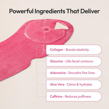 Avajar Perfect V Lifting Premium plus Mask 5 Sheets | Hydrogel Face Slimming & Firming Band for Jawline, Double Chin Reducer, V-Line Contour, Hydrating & Lifting Sheet Mask with Collagen, Caffeine & Aloe Vera