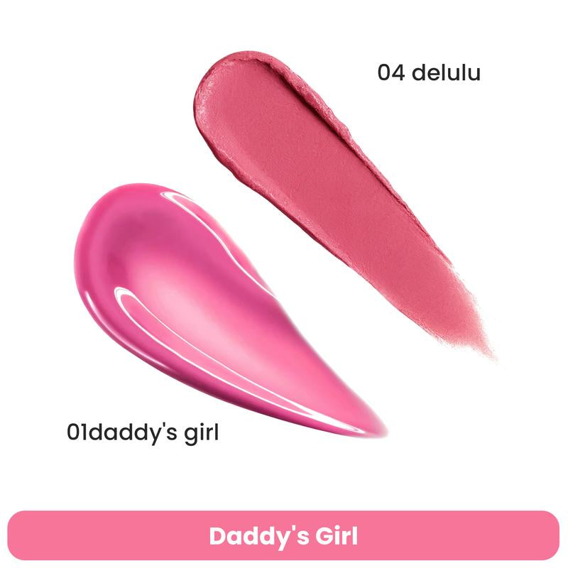 Glamstory Poptide Cream Blush Stick - Hydrating & Long-Lasting Natural Flush - Vegan & Cruelty-Free Makeup - Double Delight Lip & Cheek Duos Nourishing Radiance Cosmetic